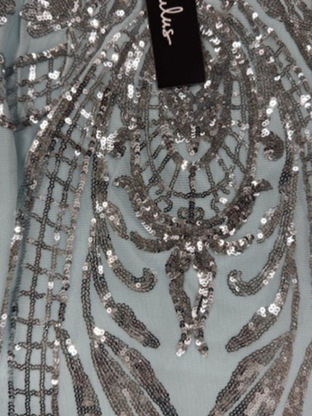 Lulus Beaming Lights Light Blue Sequin Two-Piece Midi Dress NWT - Picture 6 of 9